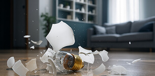 Падение люстры при ненадежном креплении к потолку